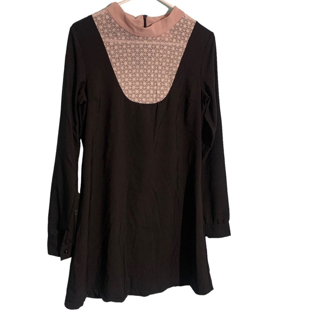 5for20 ModCloth Traka Barraka black a-line long sleeve smock dress
